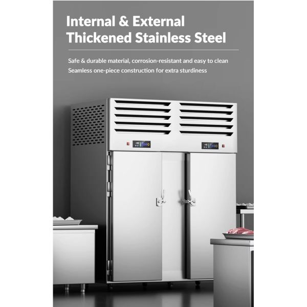 -80 Degree Commercial Large-capacity Freezer Side-Mounted Unit Trolley Blast Freezer with 30/40 Trays