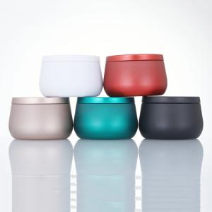 China Anti Corrosion Metal Cosmetic Jar 4oz 8 Oz Candle Tins Emerald Packaging wholesale