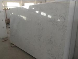 China Solid Quartz Engineered Stone Slabs , Kitchen / Bathroom White Quartz Slab wholesale