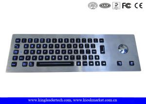 China Robust IP65 Illuminated Metal Keyboard Customizable With Trackball wholesale