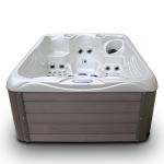 Small Size 3 People Freestanding Hot Tub Outdoor Whirlpool Spa Bathtub With LED