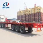 40 ft 3 Axles Flatbed Container Semi Trailer TARA Flatbed Trailer for Container