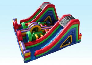 China Colorful Dual Lap Inflatable Dry Obstacle Course For Toddler wholesale