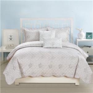 China Embroidery Quilts With Luxury Sequins Solid Color Microfiber Fabric Polyester Filling Queen King Size wholesale
