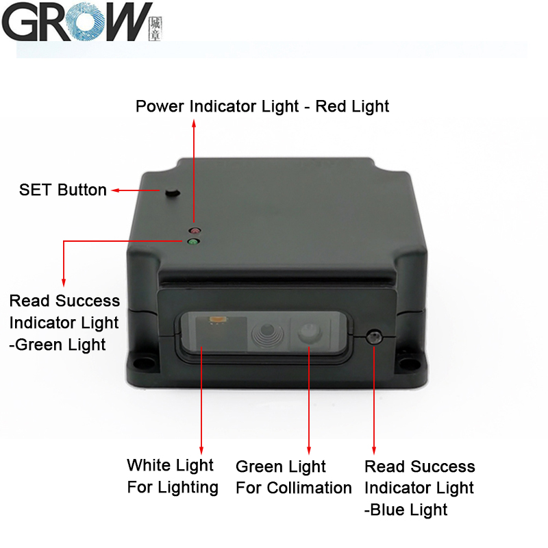 Grow GM75 DC5V USB Uart Global Exposure Barcode Scanner