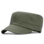 Circle Ring Stars Style Mens Flat Top Caps , Grey Hollow Flat Top Military Hat