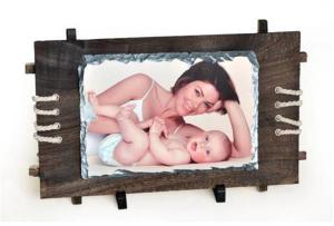 China Sublimation Medium wood frame stone paintingll Photo Slate wholesale