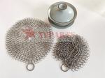 SUS316 Rings Chainmail Cast Iron Pan Scrubber Food Grade