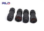 High Current Waterproof Plug Connector , 3 Pin Plastic Circular Connectors Gold