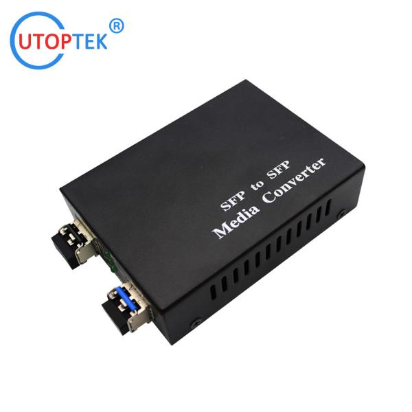 SFP to SFP media converter, 10/100/1000M SM to MM media converter, 2*SFP port,