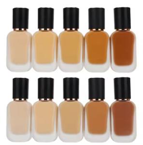 China Face Makeup Full Coverage Waterproof Long Lasting Liquid Foundation Custom Logo Cream For Oil Skin Concealer Cosmetics wholesale