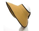 Nylon Ribbon Around Ladies Sun Visor Caps Woven Tweed Straw Brim Available