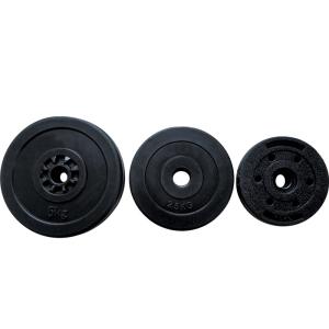 China Unisex Black Bumper Plate Dumbbells 2.5 Kg Environment Friendly Cement wholesale