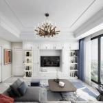 Clean Lines Whole Wall Storage Cabinet for Living Room Furniture Modern Shaker