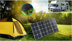 China IP67 Foldable Solar Charger , Fold Up Solar Panels PV Modules 18v 32 Cells 110w wholesale