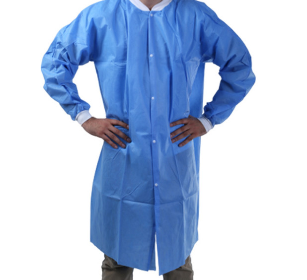 Cleanroom SMS 35GSM Adult Exam Disposable Lab Coats