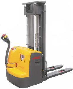 China Walkie 1 Ton Electric Stacker Truck Warehouse Narrow Aisle Forklift With AC Control System wholesale