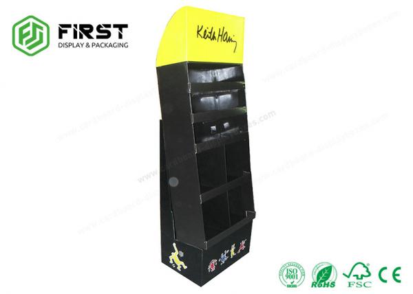 Quality UV Coating Customized Logo Cardboard Floor Displays , Sturdy Structure Corrugated POP Displays for sale