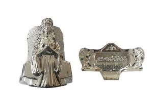China Silver Angel Coffin Parts Hardware Corner Decoration Plastic Material Matching Casket wholesale
