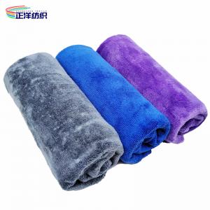 China 400GSM 50X60CM Reusable Cleaning Rags Microfiber Double Side Brushed Weft Terry Cloth Cleaning Towels wholesale