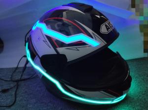 China 2019 new design custom  hot sale popular glow in the dark LED light up motorcycle helmet tape super cool look for motor wholesale
