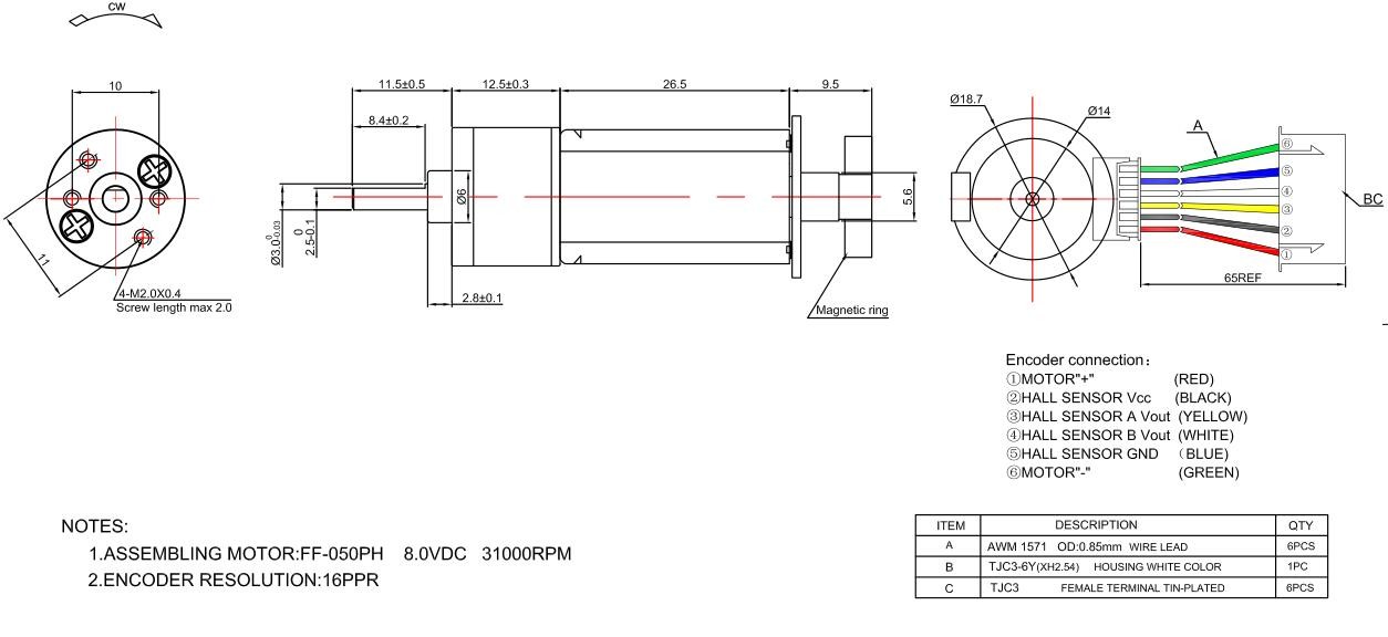High Accuracy Electric Motor Encoder For Medical Instruments RoHS Approved