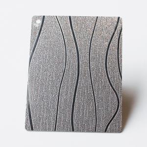 China Wooden Grain Texture Finish Embossing Stainless Steel Panel Customized Cutting Size 1mm 1.2mm 1.5mm Thick wholesale
