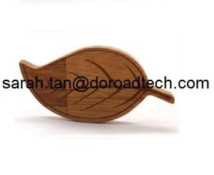 China New Hot Sale Wooden Leaf Shaped USB Drives wholesale