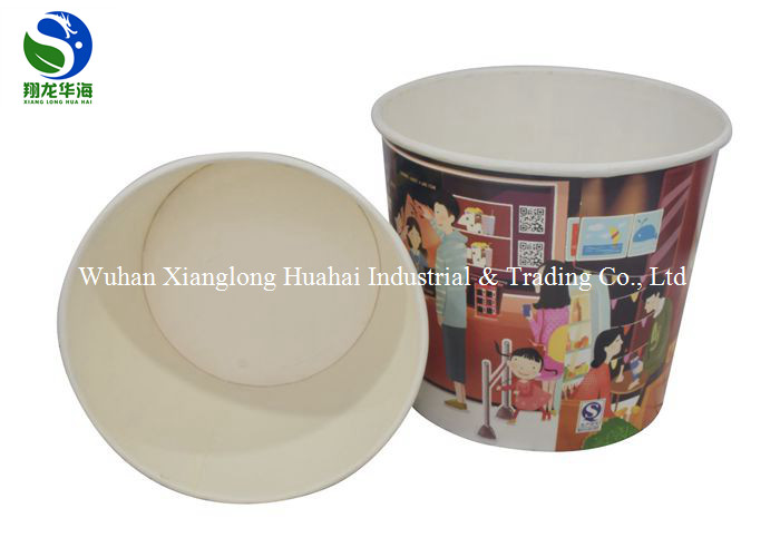 32oz 48oz 65oz 130oz 170oz Custom printed disposable paper bucket with lid fried chicken wings paper bucket for food pac