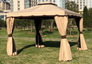 China Aluminum Roman Canopy Outdoor Gazebo With Double Flap 3 X 3 X 2.6M wholesale