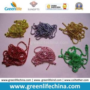 China 2.4mm Metal Fashionable Colors Ball Chain Room Divider with Connector wholesale
