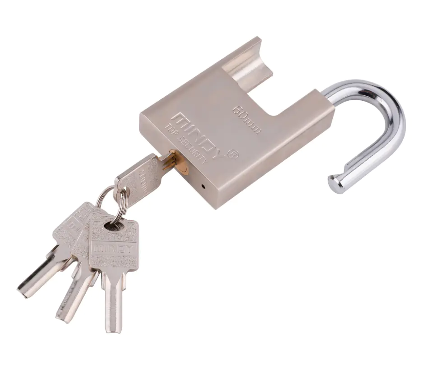 40mm 50mm 60mm 70mm High Security Padlock Silver Padlock With Key