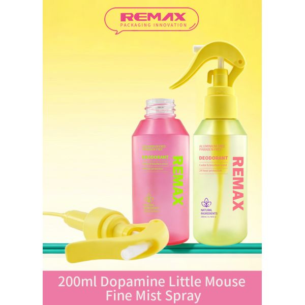 Refillable 200ml Yellow Mouse Sprayer Plastic Bottle