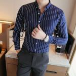 Striped Custom Men Work Shirts Tailored Dress Shirts Multi Color Optional