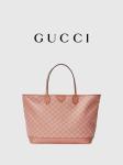 Pink Canvas Gucci Ophidia GG Medium Tote Shoulder Bag For Business Travelling