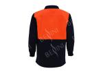 Fashionable Custom Long Sleeve Work Shirts , Personalised Work Clothing V Neck