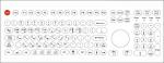 Waterproof Dustproof Industrial Membrane Keyboard Optical Trackball