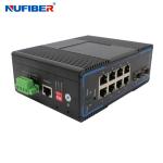10/100/1000M Managed Industrial SFP Switch 8 UTP Port SNMP / Telnet / WEB