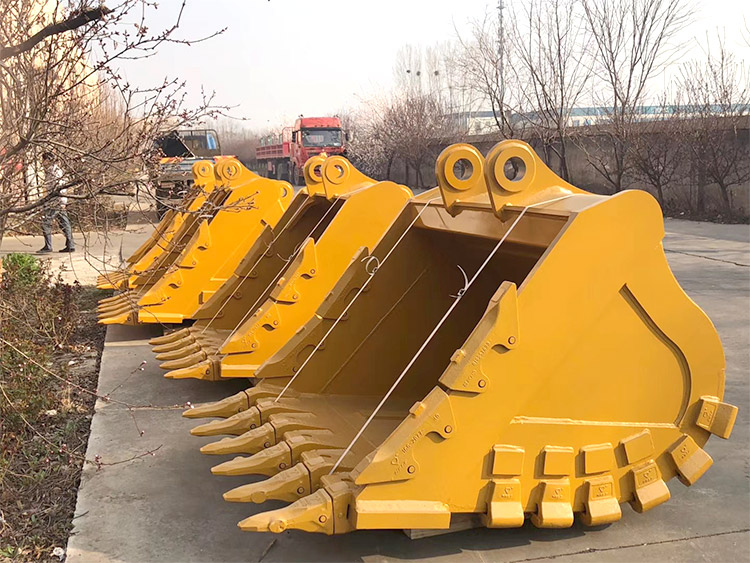 Customized Excavator attachments excavator rocke bucket crusher bucket yellow black bucket