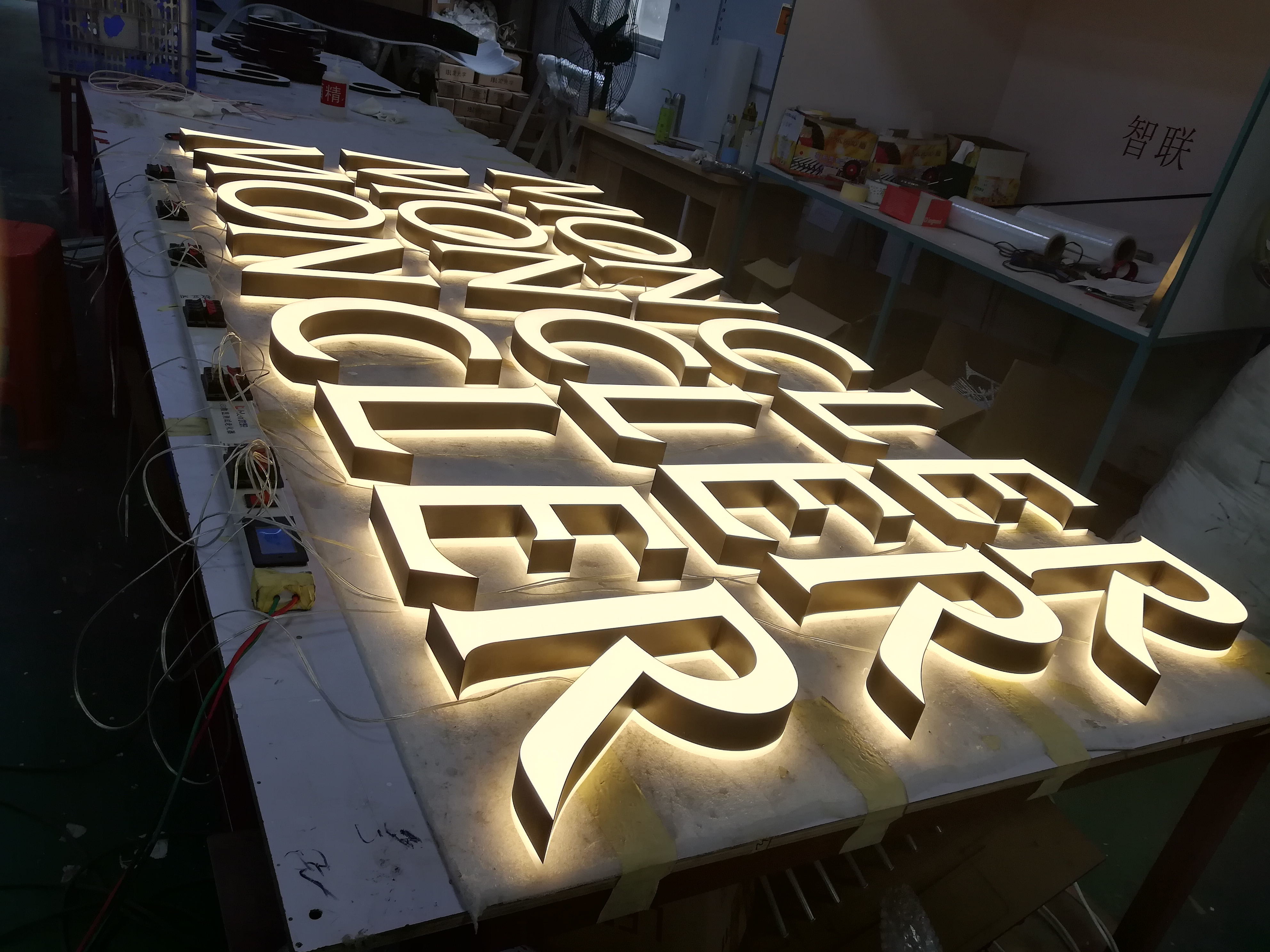 20mm-150mm Front And Back Lit Channel Letters , Custom Illuminated Advertising Signs
