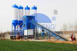 HZS90 Precast Concrete Production Equipment, 4 Bins Wet Mix Concrete Batch Plant