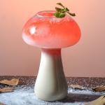 Factory Wholesale 280ml Creative Mushroom Shape Cocktail Glass Juice Cup