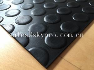 China Heavy duty non-slip 3mm coin stud mat round dot rubber sheet floor wholesale