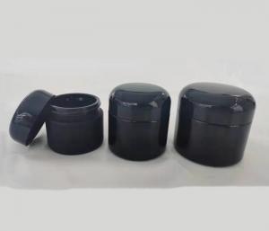 China 50g 30g Black Spray Ceramic Cosmetic Jars Face Cream White Polypropylene wholesale
