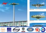 15 - 30 M Q345 Steel Tubular Pole Stadium High Mast Lighting Pole With 16 Lights