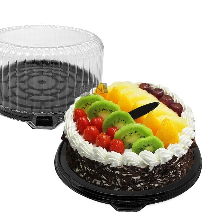 Food Grade 10 Inch Disposable Cheesecake Containers With Snap On Lid