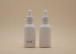 Lightweight 50ml Glass Dropper Bottles Aluminum Dropper White Color