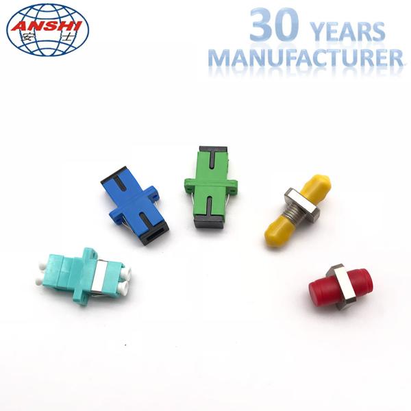 SC / APC Fiber Optic Accessories Simplex Singlemode Multimode Adaptors