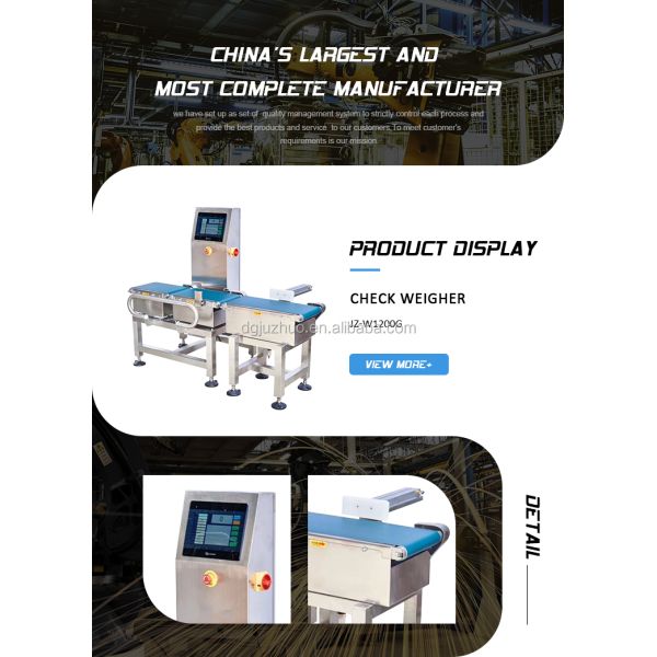 Versatile Production Line Conveyor Checkweigher Online Weight Checking System Equipment JZ-W25kg