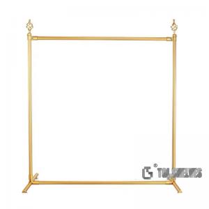China Modern Design Clothes Store Rack Gold Color 120×40×145cm Size wholesale